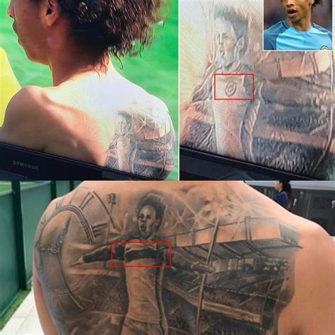 Leroy sane reveals a tattoo of himself after manchester city's win over watfordcredit: Sane Removed CITY Crest Tattoo? :( : MCFC