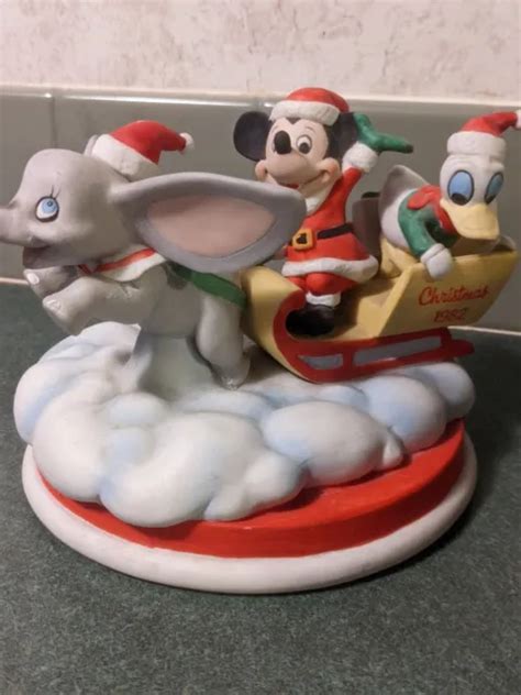 Disney Dumbo Donald Duck Mickey Mouse Figurine Porcelain Christmas 1982