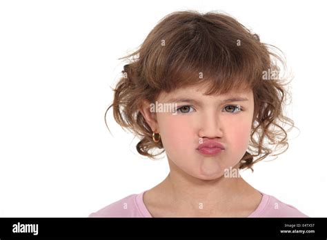 Pouting Little Girl Stock Photo Alamy