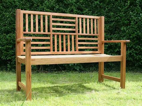 The hardwoods, such as oak or ash will also make a classic bench. Solid oak garden bench - Charlie Caffyn Furniture