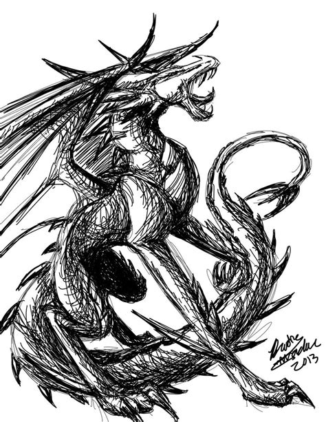 Dragon Art Black And White