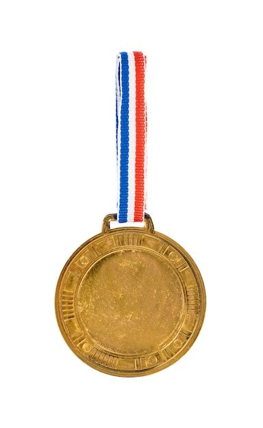 La Medalla De Oro Es Una Medalla Otorgada Aislada Sobre Fondo Blanco