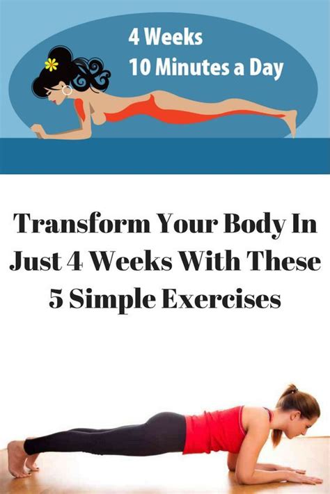 Transform Your Body In Just 4 Weeks With These 5 Simple Exercises