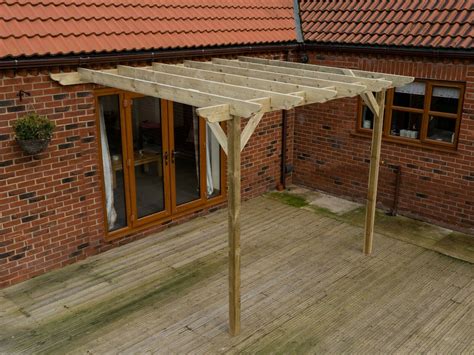 Wooden Lean To Garden Pergola Kit 21 Size And 2 Colour Options Free