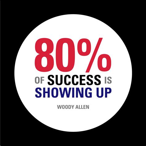 Eighty Percent Of Success Is Showing Up Woody Allen Quotes Woody