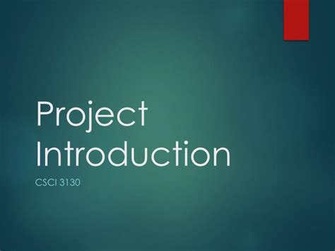 PPT - Project Introduction PowerPoint Presentation, free ...