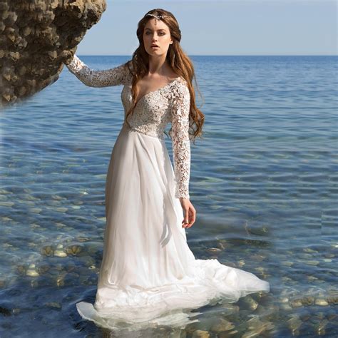 Https://favs.pics/wedding/beach Long Sleeve Wedding Dress