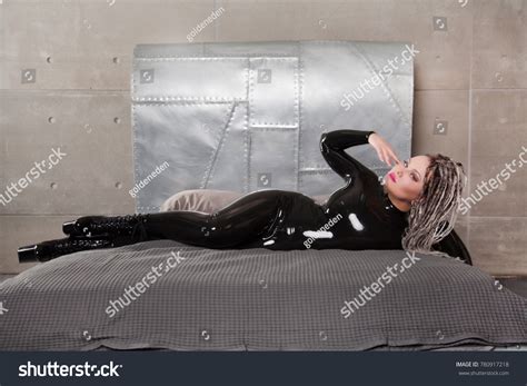 Beautiful Strict Woman Dreadlocks Posing Latex Stock Photo Edit Now