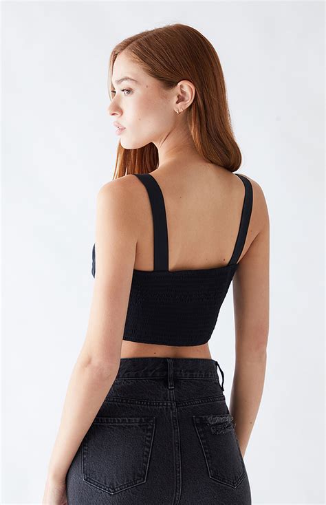Kendall And Kylie Tie Front Bustier Tank Top Pacsun