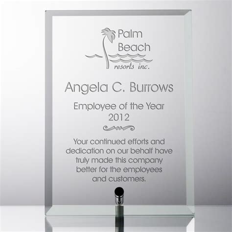 Create custom printed easy design employee of the year award plaques in style 1 at plaquemaker. Personalized Recognition Award Plaque