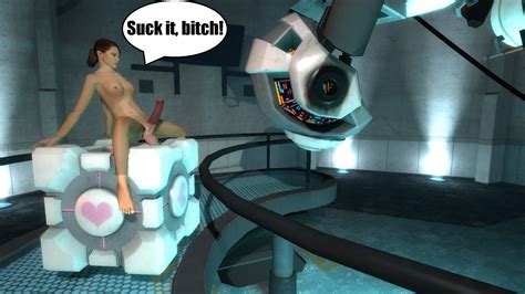 Post 2061748 Chell GLaDOS Gmod Portal Weighted Companion Cube