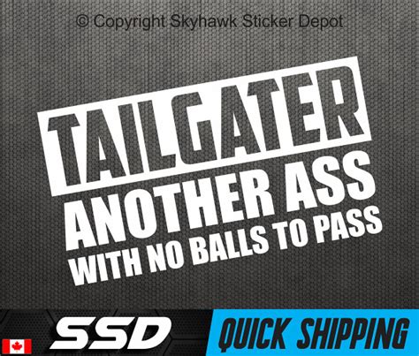 Tailgater Another Ass Funny Bumper Sticker Vinyl Decal Car Van Jdm Diesel Truck Ebay