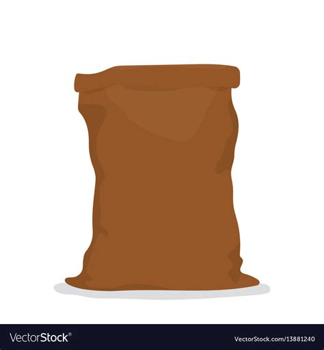 Empty Burlap Sack Royalty Free Vector Image Vectorstock