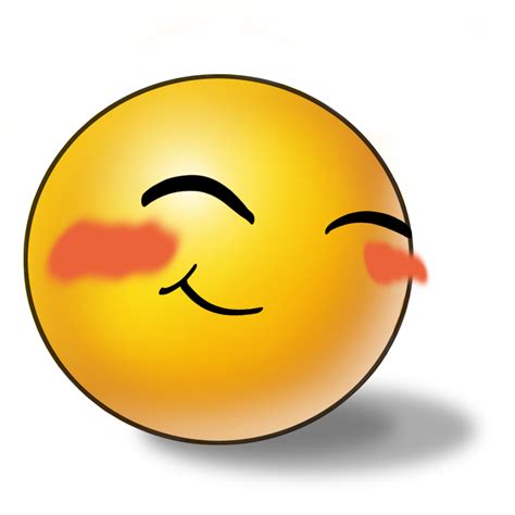 This face is blushing due to a mistake, or other you both were friends since long it's a just normal smiley sent to you so don't take any hint on it that either. Blushing Emoticon - ClipArt Best