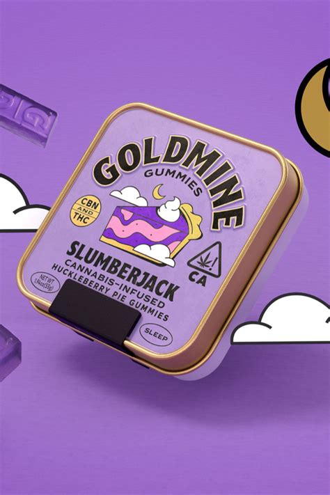Robot Food’s Goldmine Gummies Cannabis Branding Visualizes Playful