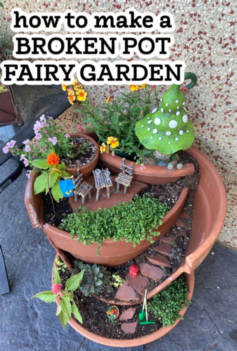 How To Make A Broken Pot Fairy Garden The Cutest