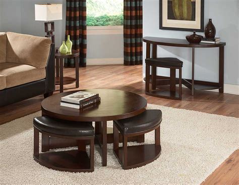 Perfect solution for small spaces. Homelegance Brussel II Round Cocktail Table with 4 ...