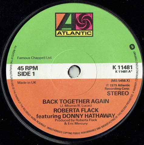 Roberta Flack Featuring Donny Hathaway Back Together Again 1979