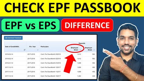 Epf Vs Eps Difference Epf Passbook Login Online How To Check Epf