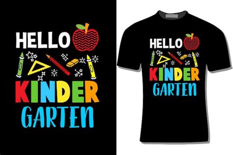 Premium Vector Hello Kindergarten T Shirt Design Illustration Vector