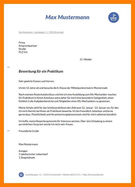 15+ bewerbung als praktikant muster | chartersnovaair.com