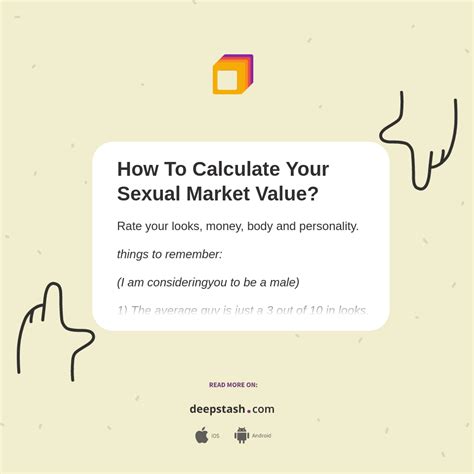 how to calculate your sexual market value deepstash