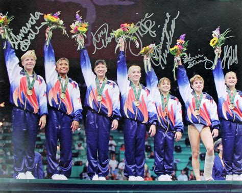 Lot Detail 1996 Us Olympic Womens Gymnastics Gold Medal Team Signed 16 X 20 Color Photo