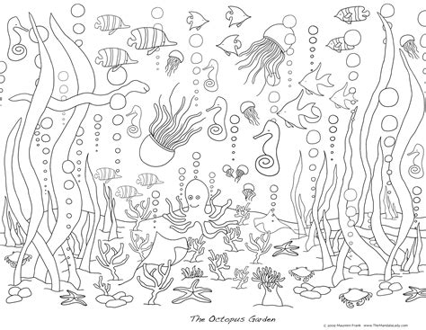 Under The Ocean Coloring Page Coloring Home