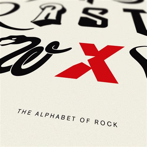 Alphabet Of Rock A Z Of Rock Music Print Dorothy