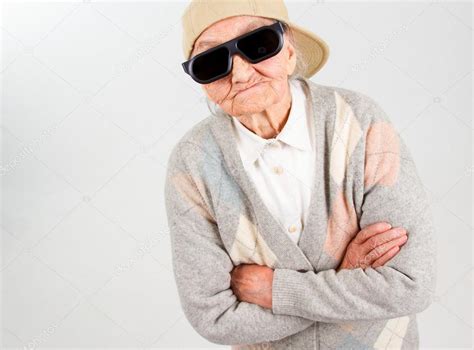 Cool Grandma Stands For Her Right — Stock Photo © Giorgiomtb 54499195