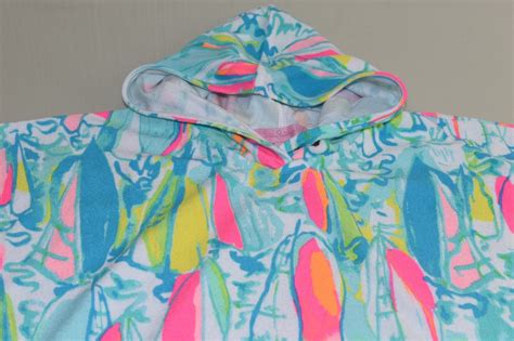 New Lilly Pulitzer Terry Lyra Cover Up Girls Beach Bae Blue Pink Boat S