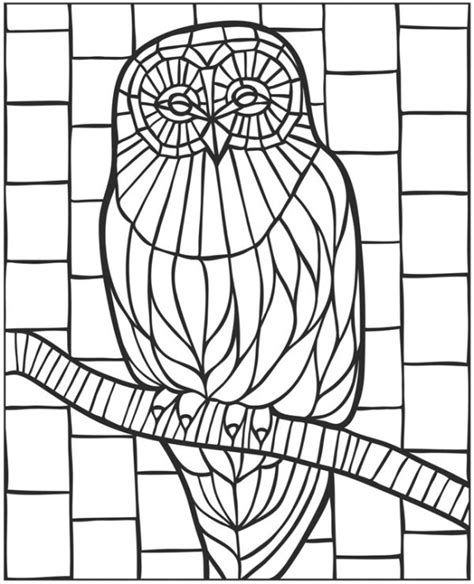 Download Owl Coloring Page Stamping