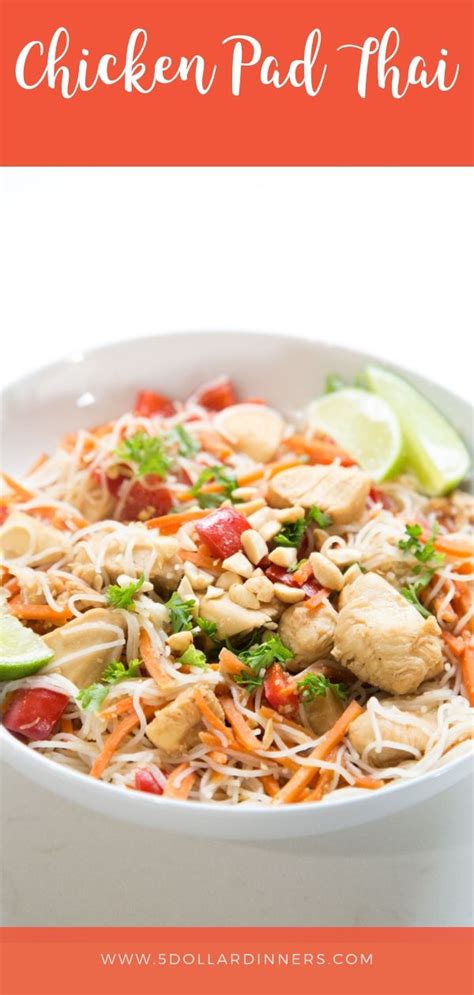 Snap a photo and tag me on twitter or instagram! Chicken Pad Thai Recipe | Recipe | Chicken pad thai, Pad thai, Easy chicken recipes