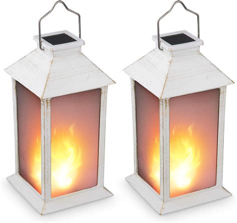 13 Vintage Style Solar Powered Candle Lanternmetallic
