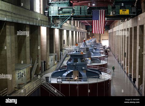 Power House Turbines At Hoover Dam Stock Photo Alamy