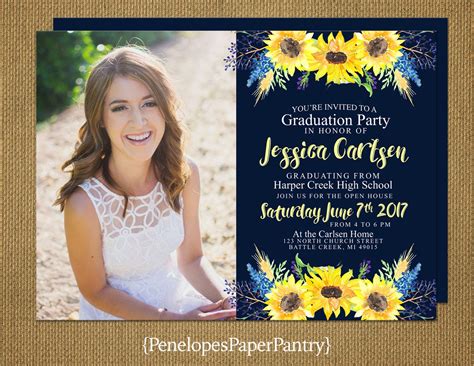 An open invitation part 1, 3/13/2016by faith chapel message podcast. Graduation Party Photo Invitation,Navy Blue,Yellow ...