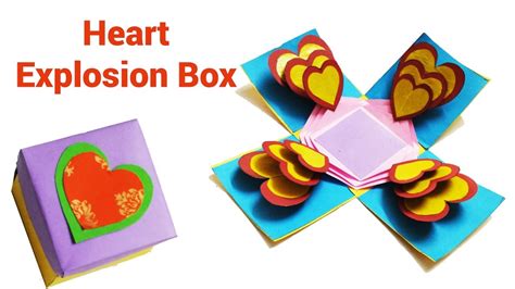 How To Make Heart Explosion Box Easy Exploding Box Tutorial