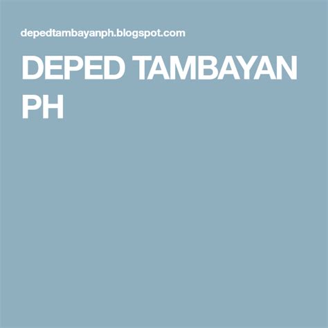Deped Tambayan Ph New Unified And Dll Format For Teachers Nd Quarter