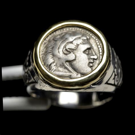 Alexander The Great Coin // Gold   Silver Ring | Silver rings, Gold and silver rings, Silver gold