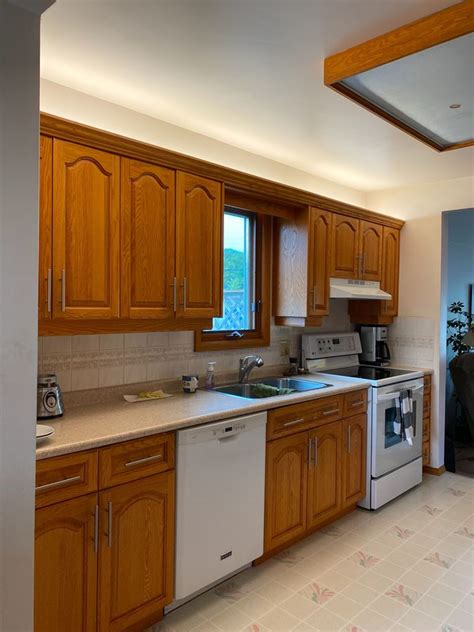 (kitchen cabinets painters winnipeg, mb): Bright but not White! Kitchen Cabinet Makeover in Winnipeg ...