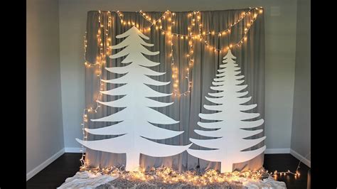 Colored tissue paper is usually cut into circles to create fun polka dot backdrops. Easy & Affordable Christmas Backdrop DIY | How To - YouTube