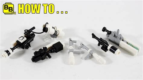 How To Make Lego Star Wars First Order Minifigure Weapons Youtube