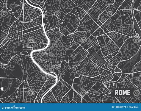 Design Dei Poster Della Mappa Di Roma Illustrazione Vettoriale
