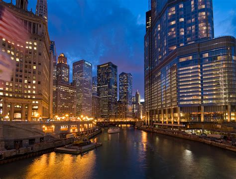 Chicago River Lights Photograph By Steve Gadomski