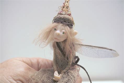 Ooak Poseable Common House Pixie Fairy Accorn Hat 35 Elf Polymer