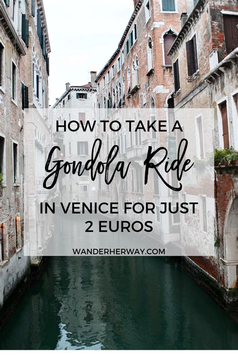 How To Take A Gondola Ride In Venice For Two Euros Artofit