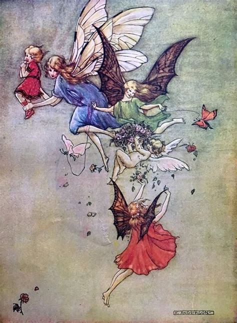 Florence Mary Anderson Sunset Fairies 1927 Etsy Fairies Flying