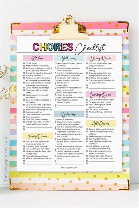 The Ultimate Household Chores List And Free Printable Template