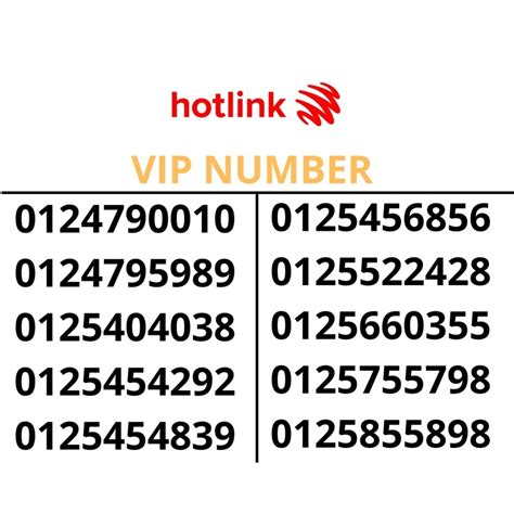Vip Prepaid Number Hotlink Shopee Malaysia