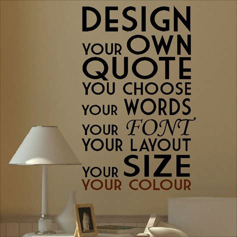 Extra Large Create Your Own Custom Wall Quote Design